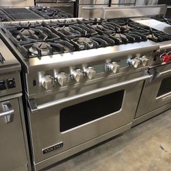2012 Viking 36” Stainless Steel Dual Fuel Gas Range Stove 