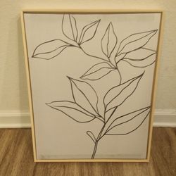Black And White Leaves Wall Decoration $25 OBO