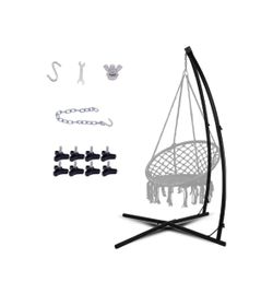 X Type Hammock Chair Stand,Heavy Duty Steel Solid Hammock Rack Stand,Adjustable Height,for Hanging Chair,Tree Tent,Loungers,Air Porch,Swings,Indoor/Ou