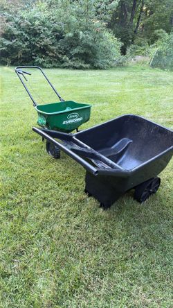 Gardening Wheelbarrow And Scott’s Standard Broadcast Spreader