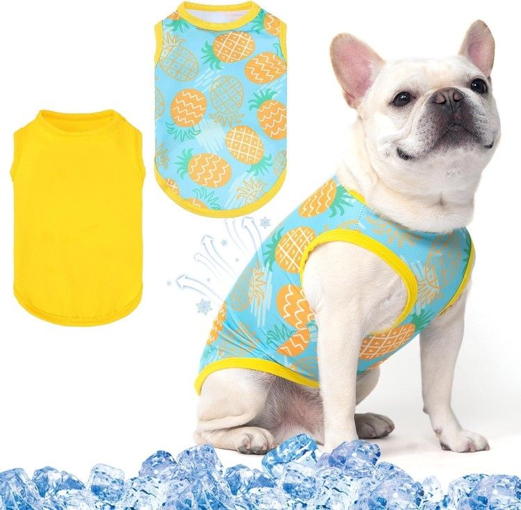 Lightweight & Breathable Sleeveless Dog Cooling Vest Shirt 2 Pack Size XS