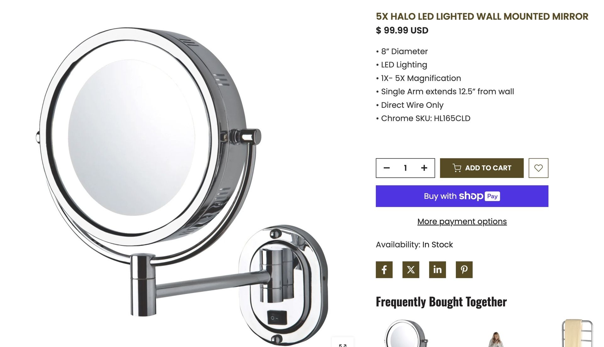 Lighted Wall Mirror