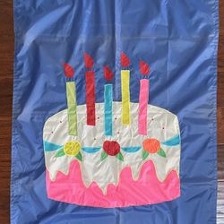 Birthday Cake Banner 39”x28” just $5