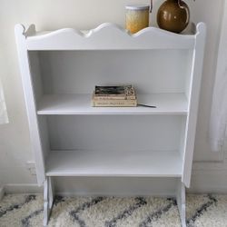 White Bookshelf - Wood - Desk Hutch