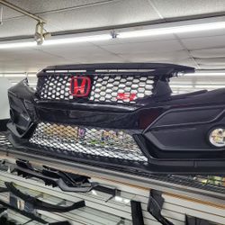 2016-2021 HONDA CIVIC FRONT BUMPER TYPE R CONVERSION PAINTED BLACK NH731P NEW IN STOCK FIT SEDAN COUPE HATCHBACK