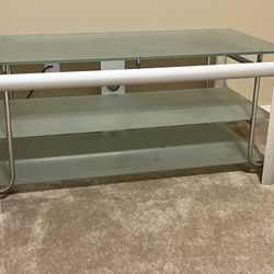Maxim Magazine Glass And Metal Tv Stand
