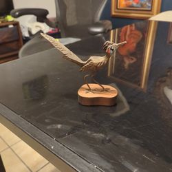SIGNED ROADRUNNER HAND CARVED