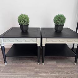 2 Modern Mid Century End Tables 