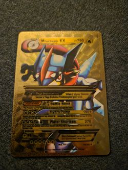 Mega Ash Greninja EX Gold Foil Pokemon CardPokemon M Ash Greninja EX Mega 730 HP Full Art Holo English Standard