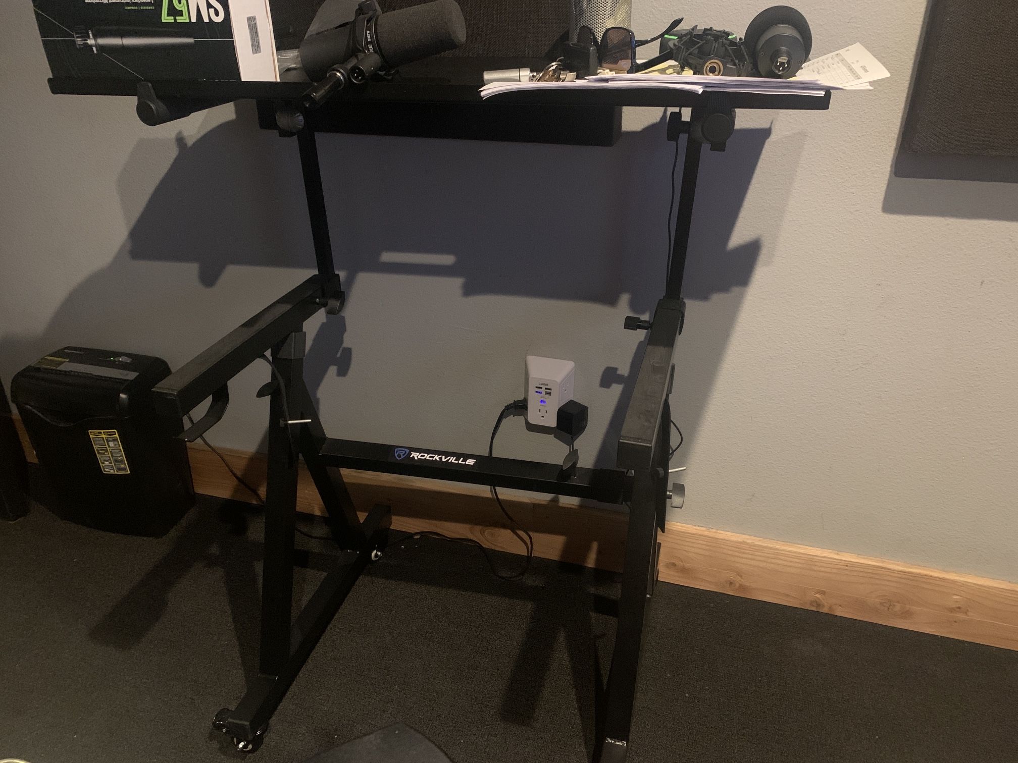 Rockville 2-Tier Keyboard Stand With Shelf