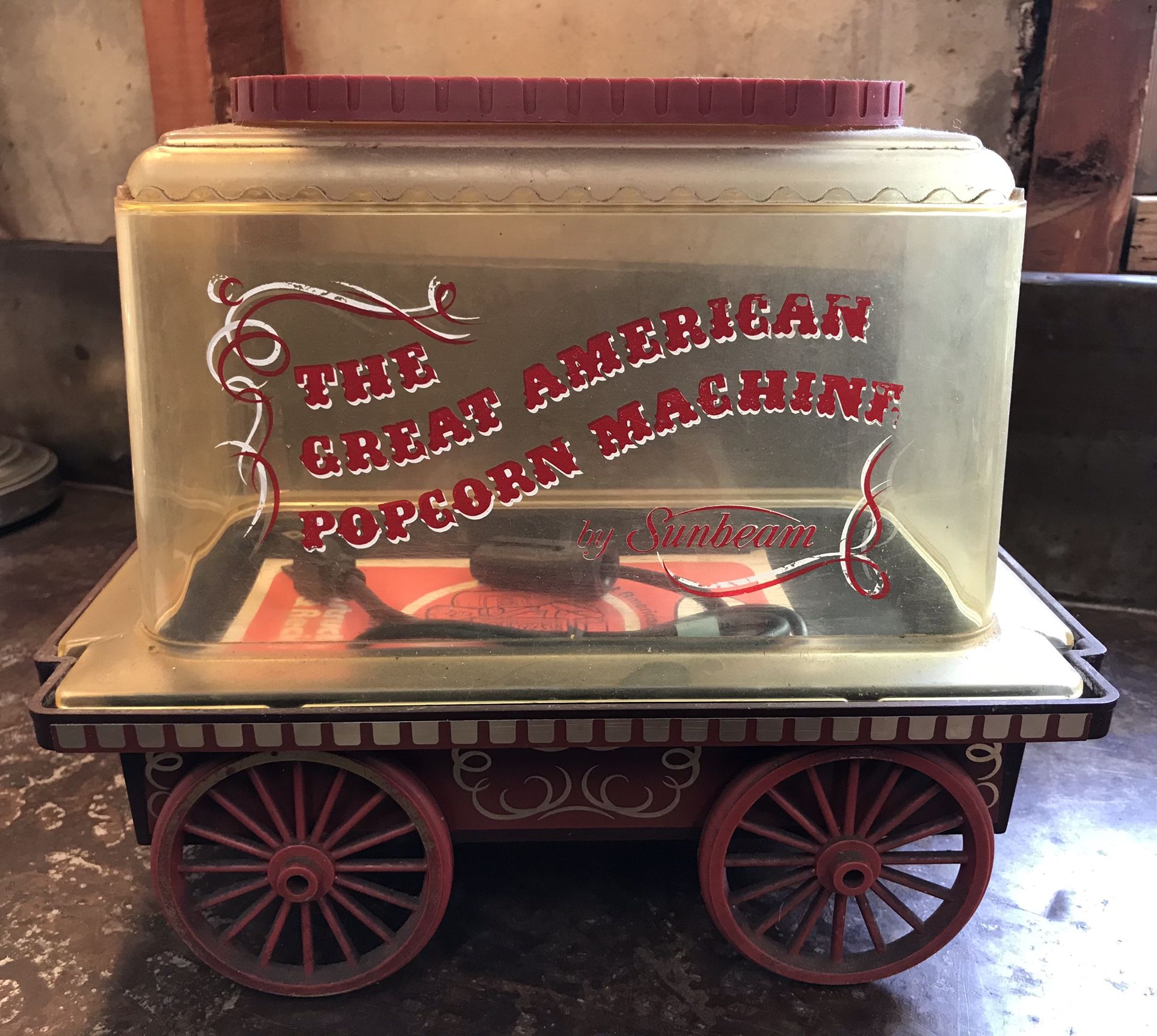 The Great American Corn Popper Popcorn Machine by Sunbeam US Vintage Wagon