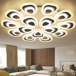 Peacock tail acrylic ceiling lighting accessory, 15  modern recessed white LED lamp lights in warm/white/natural light