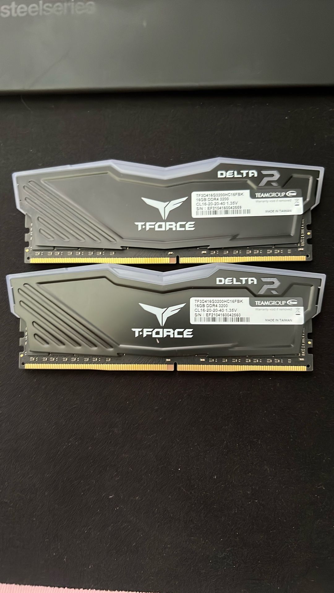 Team Group T-Force Delta RGB DDR4-3200 32 GB (2 x 16 GB) RAM KIT- Excellent Condition