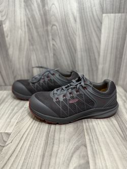 KEEN Utility Women's Safety Work Shoes Low-Cut Wide Toe US 9W  EU 39.5  Gray/Red