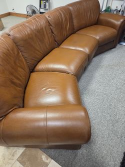 Leather couch Rapallo