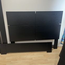 Queen Size Bed Frame With Memory Foam Mattress 