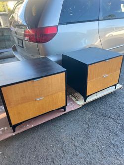 Pair of 2 drawers oversized nightstands or mini dressers