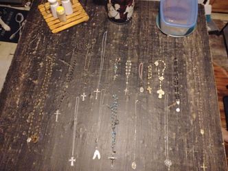 Lot of Rosaries and Religious Necklaces