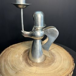 Vintage Metal Handmade Angel Candle Holder