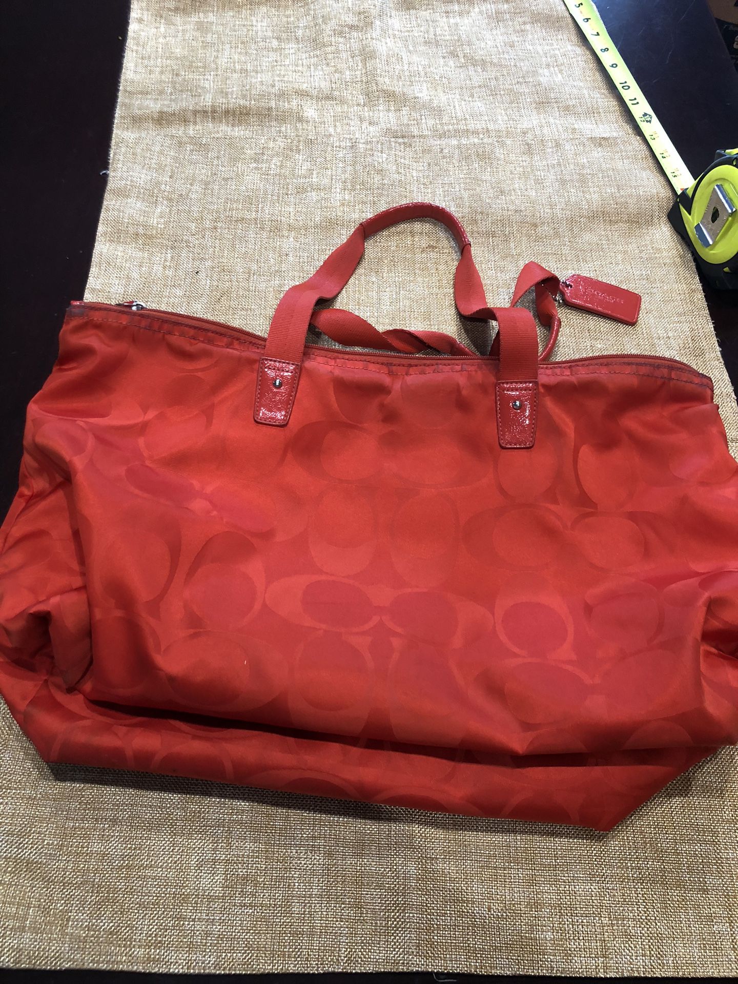 coach large purse red