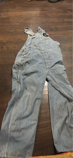 Vintage lee Hickory Stripe Denim Bib Overalls