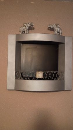 Wall mount faux fireplace