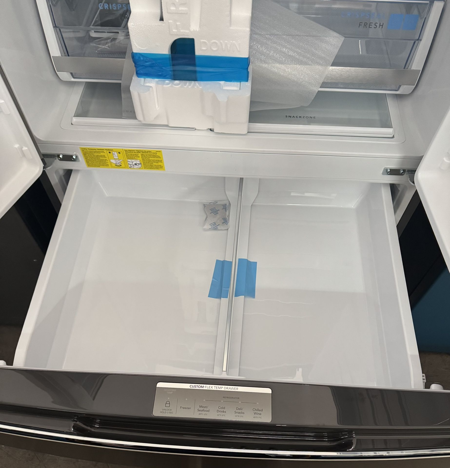 New Open Box Frigidaire Gallery 36 In 26.3 Cu Ft 4 Door Standard Depth Refrigerator In Smudge Proof Stainless Steel