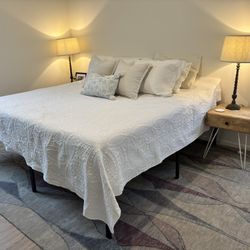 California King Black Metal Bed Frame