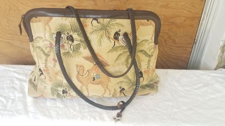 Vintage Brighton Audrie Traveler Print Tapestry Bag