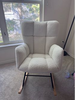 White rocking chair
