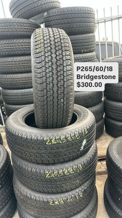 265/60/18 BRIDGESTONE 98% TREAD LIFE All Four Tires Semi New ❗| Por favor Pregunta Por Disponilildad, PLEASE ASK Me For