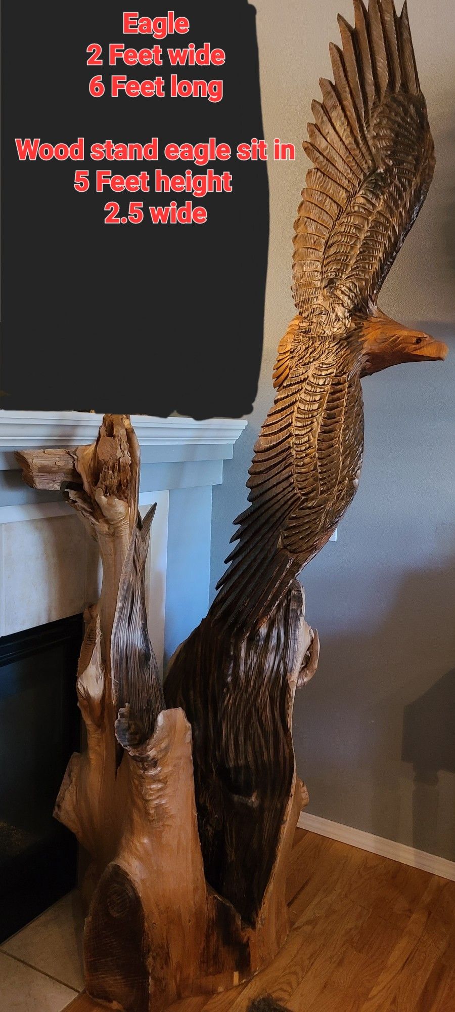 Eagle Chainsaw Wood Carving 