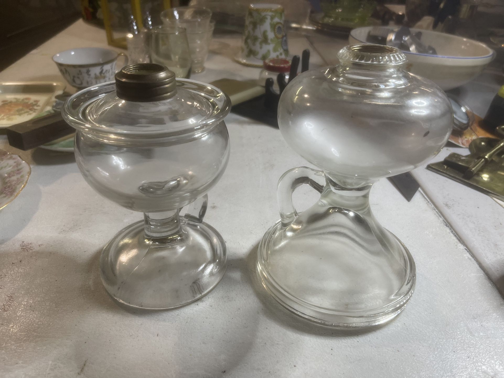 Antique Pedestal Oil Lamp Font