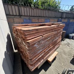Red Wood Dog Ear Fence 
