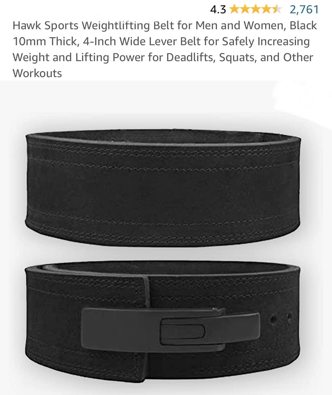 Weightlifting Belt Leather Weight Lifting Lever Belt for Men Women