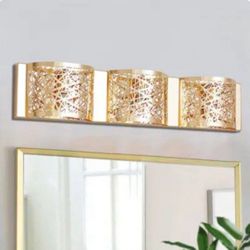 24-in 3 -Light Gold Modern/contemporary Vanity light