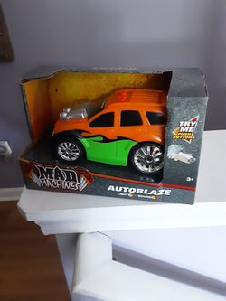 Mad machines Autoblaze orange/ green with lights & sounds toy children car.