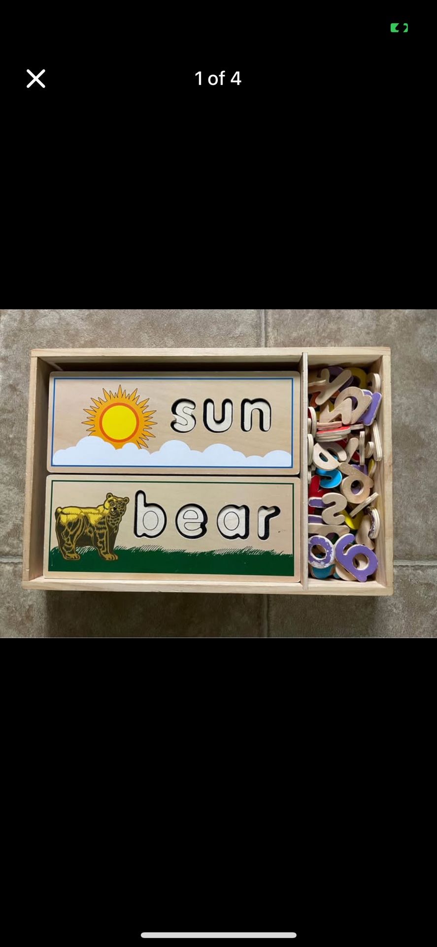 Wooden Spelling Puzzle