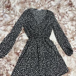 Cute Black And White Flowers, Summer Dress 