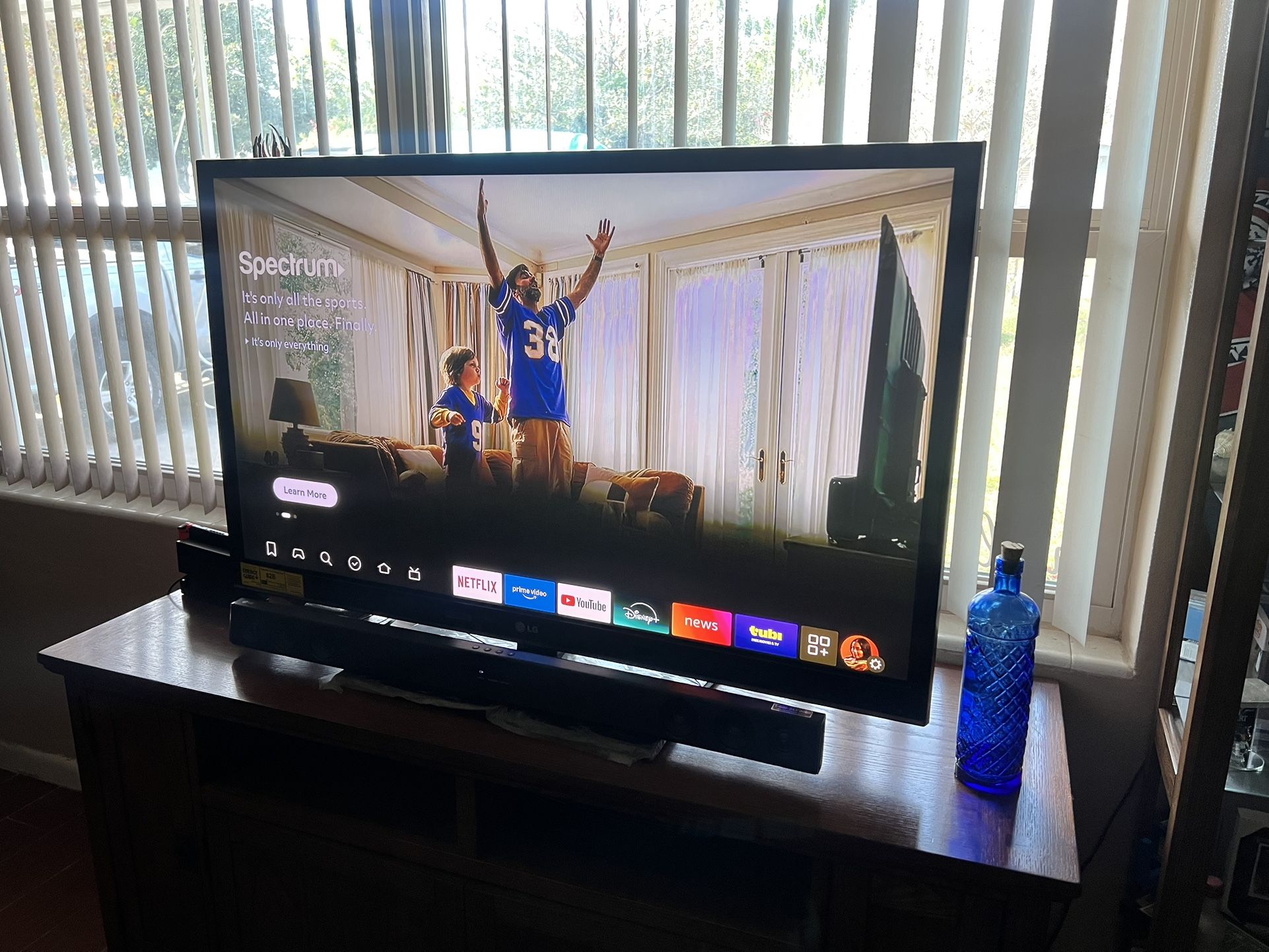 LG 50-Inch Plasma TV – Excellent Condition – $150 OBO – Stand + Remote Included