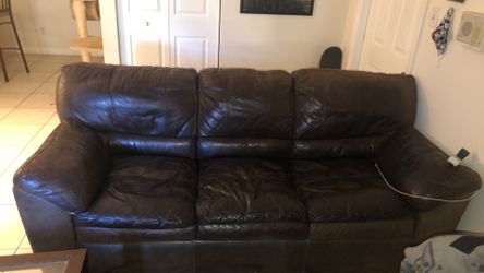 Genuine leather couch