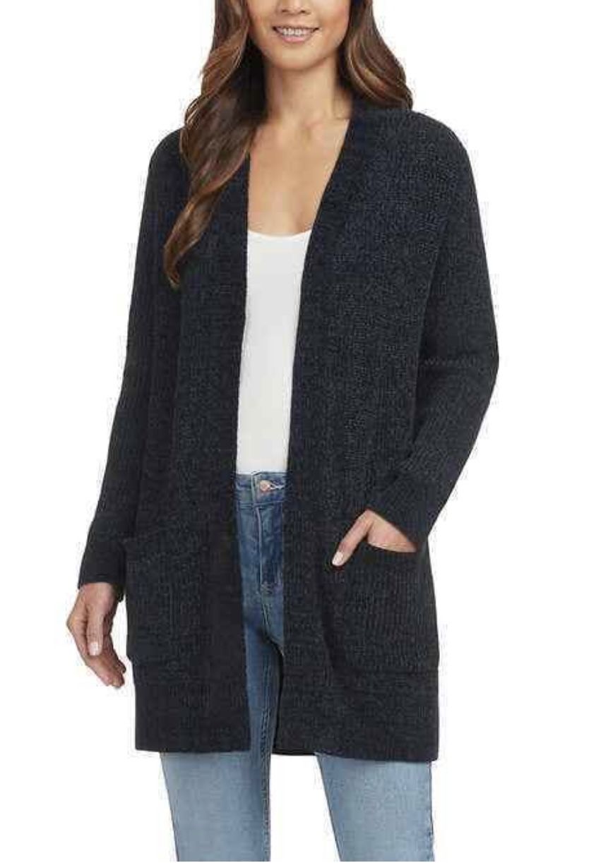 New- Matty M Dark Navy Open Cardigan Medium