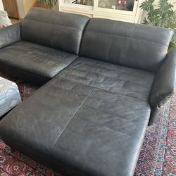 Leather European Sofa By W  Schillig