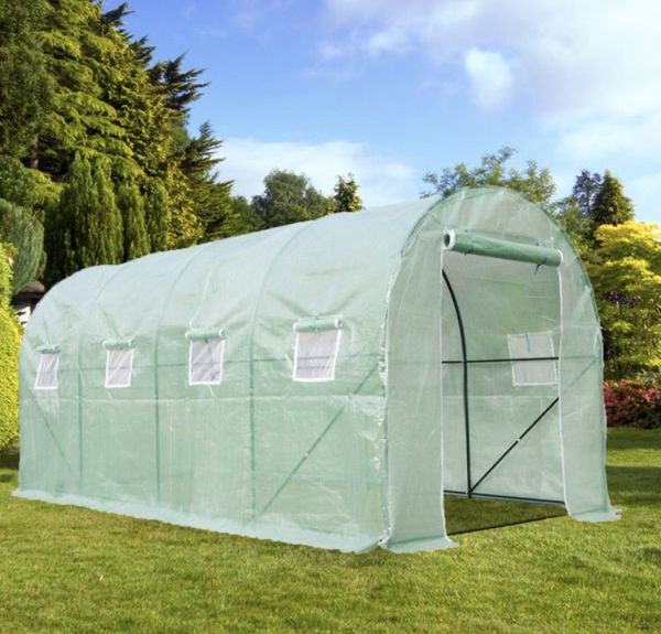 new garden portable outdoor walk-in greenhouse 15x7'x7