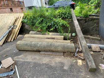 4 Pressure Telephone Poles 12 Dia. X 6 Ft Long New No Nails