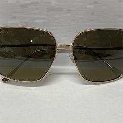 Maui Jim TRITON Titanium Gold Frame Polarized Sunglasses MJ546-16 New Without Tags. 