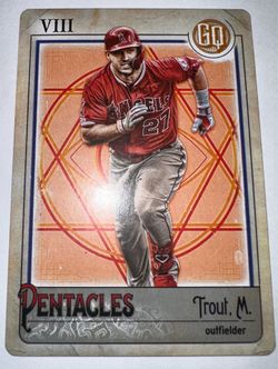 MIKE TROUT 2021 TOPPS GYPSY QUEEN TAROT PENTACLES GREEN #47/99 BD1267