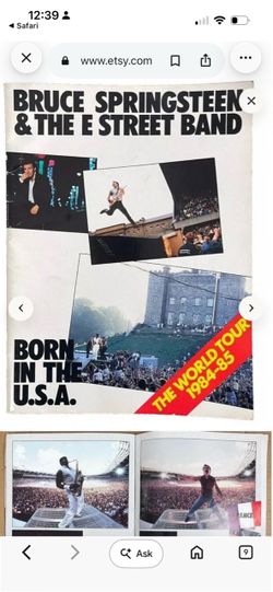 Bruce Springsteen Born in the USA World Tour Program 1984-85