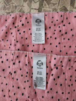 NWOT 2 Pack Gerber 100% Cotton Large Pink Like Watermelon Dots Burp Cloths