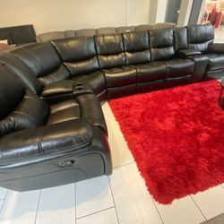GORGEOUS LEATHER G SECTIONAL! DELIVERY TODAY! WE SELL BRAND NEW FURNITURE! $1 DOWN! 
